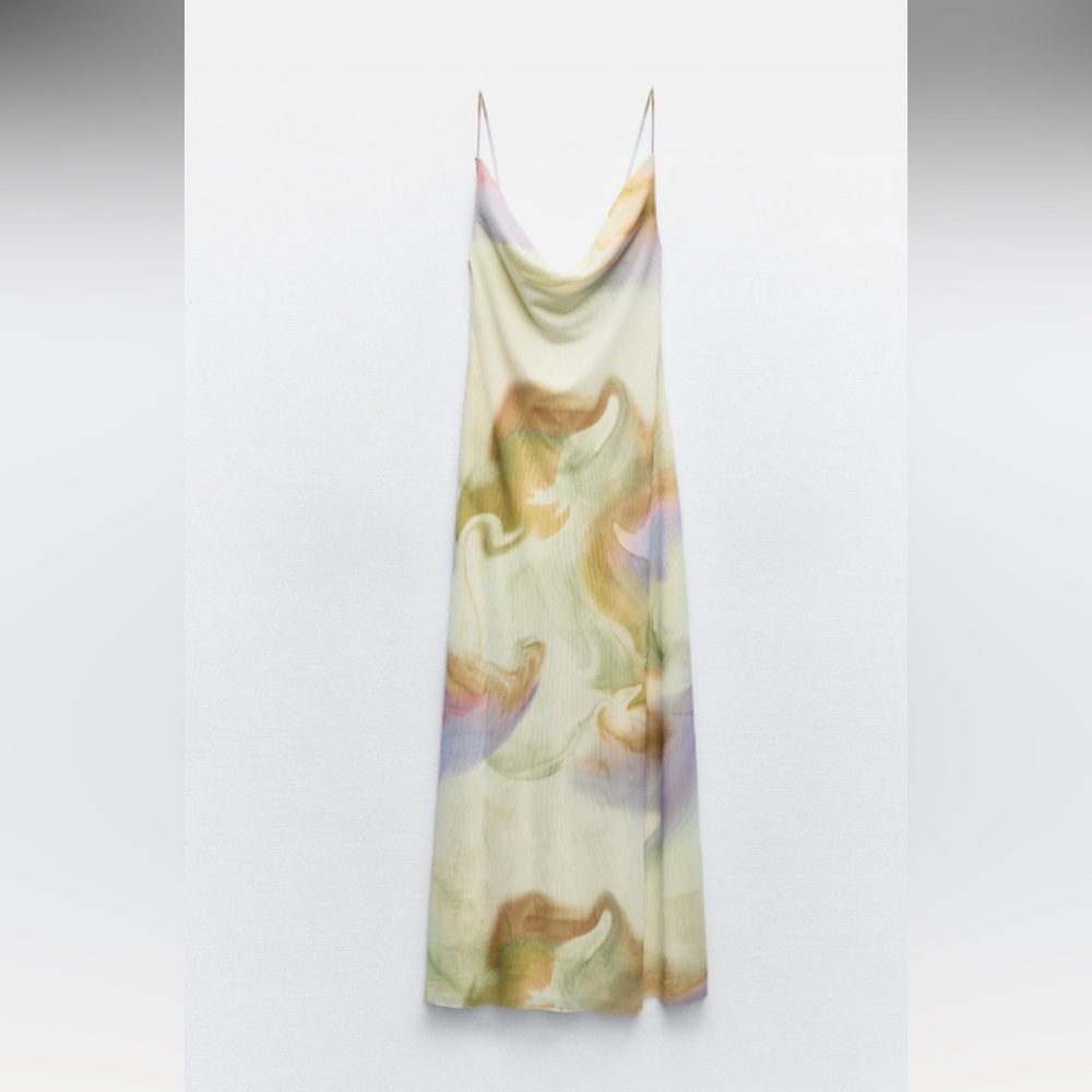 Zara printed tulle dress